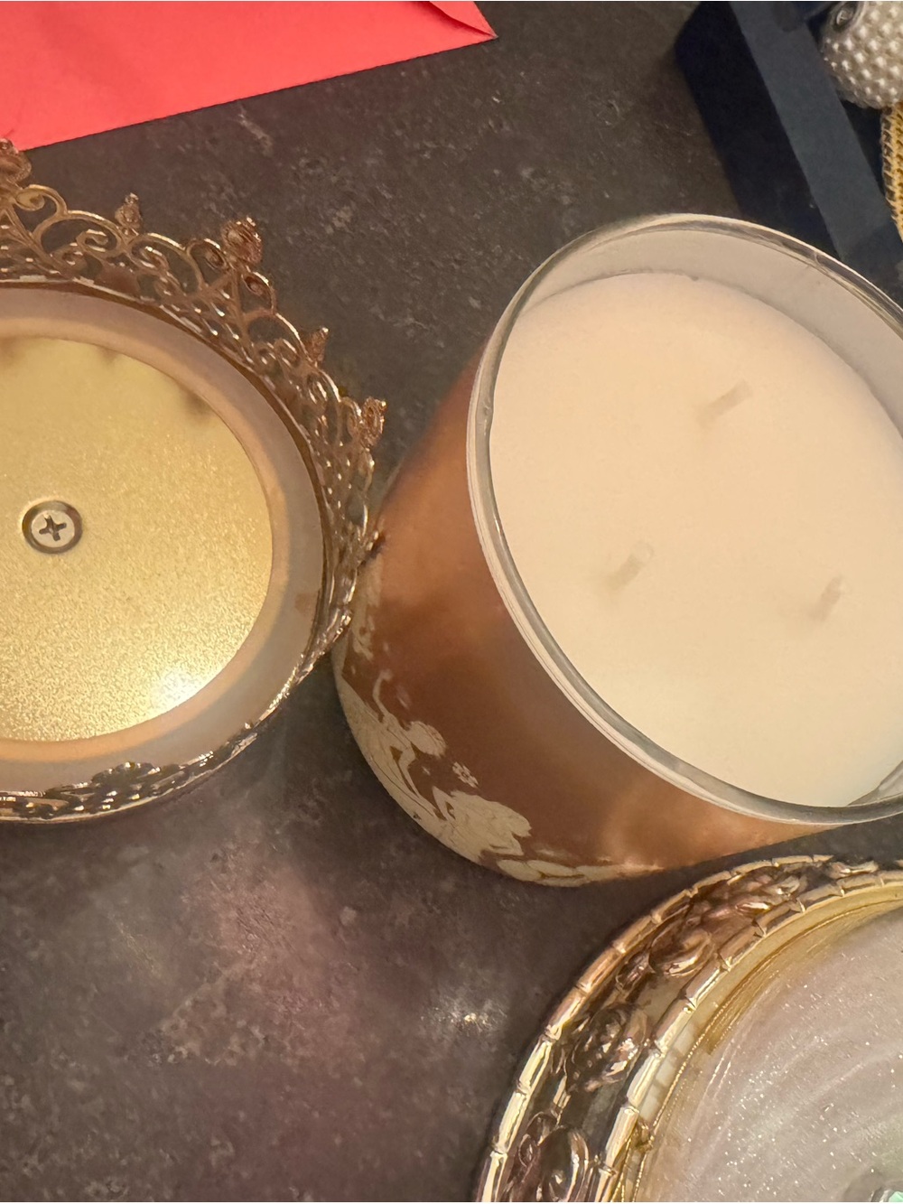 Ornate Gold Castle Glass Dome Accent - Decorative Home Accent - Picture 4 of 7